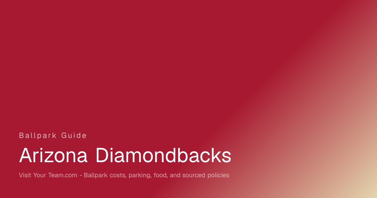 Arizona Diamondbacks Ballpark Guide | Chase Field